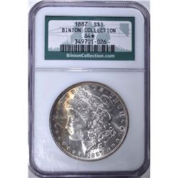 1887 MORGAN DOLLAR BINION COLLECTION