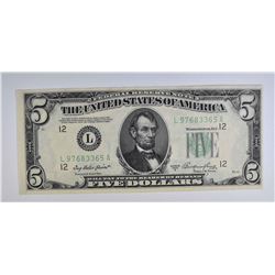 1950 A $5 FEDERAL RESERVE NOTE