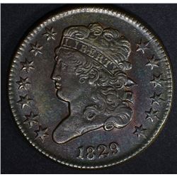 1829 HALF CENT AU/BU