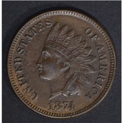 1874 INDIAN CENT AU