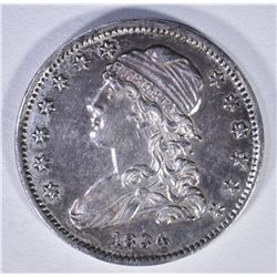 1834 BUST QUARTER CH AU