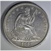 Image 1 : 1842 SEATED LIBERTY HALF DOLLAR AU/BU
