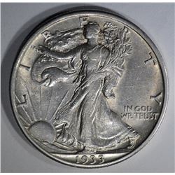 1933-S WALKING LIBERTY HALF AU