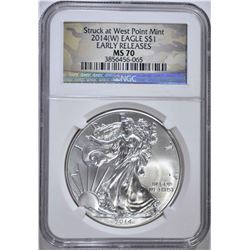 2014(W) AMERICAN SILVER EAGLE NGC MS 70