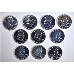 PROOF FRANKLIN HALF DOLLAR LOT: