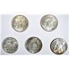 Image 2 : 5-BU FRANKLIN HALF DOLLARS: