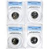 Image 1 : 4 WASHINGTON QUARTERS PCGS PR-68