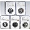 Image 1 : 5 PROOF KENNEDY HALVES NGC PF-68
