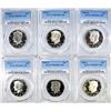 Image 1 : 6 KENNEDY HALVES PCGS PR-69 DCAM