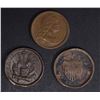 Image 2 : 3 CIVIL WAR TOKENS; UNION ARMY/NAVY