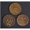 Image 2 : 3 CIVIL WAR TOKENS; 1863 INDIAN HEAD,