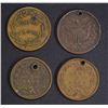 Image 2 : 4 CIVIL WAR TOKENS; ALL HOLED,
