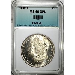 1880-S MORGAN DOLLAR EMGC SUPERB