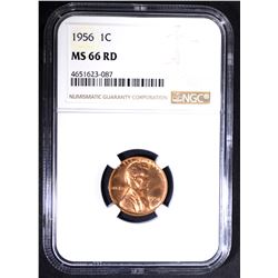 1956 LINCOLN CENT NGC MS-66 RD