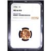 Image 1 : 1956 LINCOLN CENT NGC MS-66 RD