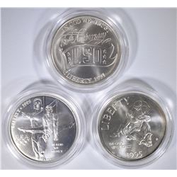 1995-P CIVIL WAR, 1995-D GYMNAST, 1991-D