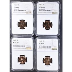 1961 thru 1964 LINCOLN CENT NGC PF68