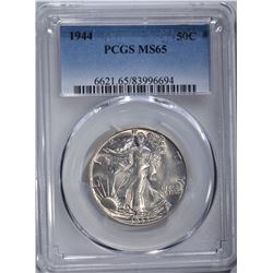 1944 WALKING LIBERTY HALF DOLLAR, PCGS MS-65