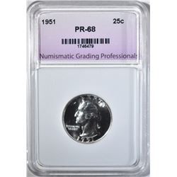 1951 WASHINGTON QTR NGP SUPERB