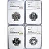 Image 1 : 1957, 59, 60 & 61 WASHINGTON QUARTERS, NGC PF-67