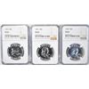 Image 1 : 1957, 61 & 63 FRANKLIN HALF DOLLARS, NGC PF-67