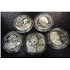 Image 1 : 5 PROOF SILVER DOLLARS