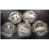 Image 2 : 5 PROOF SILVER DOLLARS