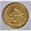 Image 1 : 1857-S $2 1/2 GOLD LIBERTY  BU