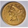Image 1 : 1868-S $5 GOLD LIBERTY  BU