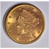 Image 1 : 1886-S $5 GOLD LIBERTY  GEM BU