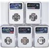 Image 2 : 5 1964 WASHINGTON QUARTERS NGC MS-65