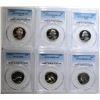 Image 1 : 6 PROOF WASHINGTON QUARTERS ALL PCGS