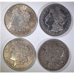 (4) 1921 MORGAN DOLLARS, CIRC OR BETTER