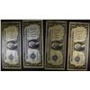Image 1 : 4-1928 SILVER CERTIFICATES  “FUNNY BACK NOTES” NIC