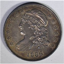 1834 CAPPED BUST DIME  AU/BU