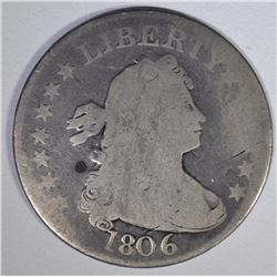 1806 DRAPED BUST QUARTER  G/VG