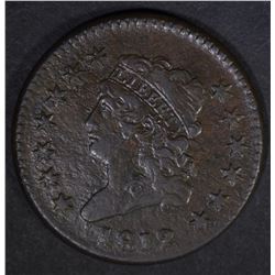 1812 CLASSIC HEAD LARGE CENT  VF+