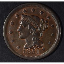 1851 LARGE CENT BU