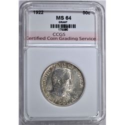 1922 GRANT COMMEM HALF DOLLAR