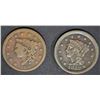 Image 1 : 1838 F/VF & 1852 XF LARGE CENTS