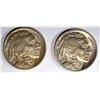 Image 1 : 1916 & 1917 BUFFALO NICKELS, CH BU