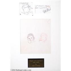 Walt Disney Studios -- "Snow White and the Seven Dwarfs" Original Pencil Design Sketches. (1930s).