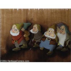 Walt Disney Studios -- "Snow White and the Seven Dwarfs" Original Hand Painted Production Cel and Co