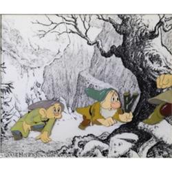 Walt Disney Studios -- "Snow White and the Seven Dwarfs" Original Hand Painted Production Cel and Pr