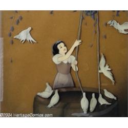 Walt Disney Studios -- "Snow White and the Seven Dwarfs" Original Hand Painted Production Cel and Co