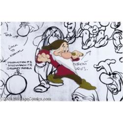 Walt Disney Studios -- "Snow White and the Seven Dwarfs." Original Hand Painted Production Cel and M