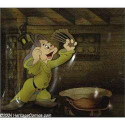 Walt Disney Studios -- "Snow White and the Seven Dwarfs" Original Hand Painted Production Cel and Co