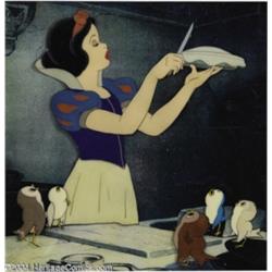 Walt Disney Studios -- "Snow White and the Seven Dwarfs" Original Hand Painted Production Cel with H