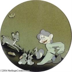 Walt Disney Studio -- "Snow White and the Seven Dwarfs" Original Hand Painted Production Cel and Cou
