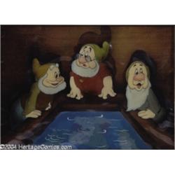 Walt Disney Studios -- "Snow White and the Seven Dwarfs" Original Hand Painted Production Cel. (1937